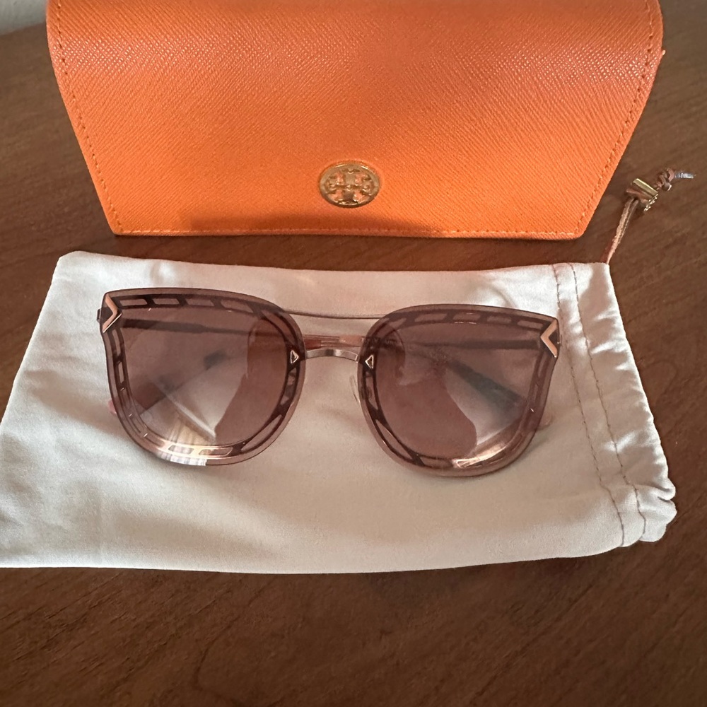 Tory Burch Brown Sunglasses with Signature Case